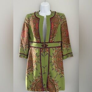 Andrea Becker Green Paisley linen Jacket